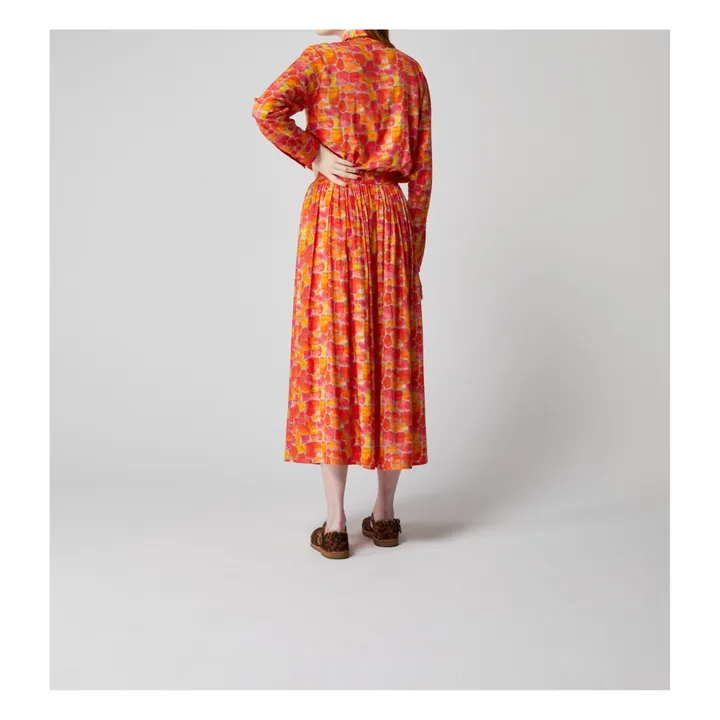 Orson Terrazo Print Skirt | Orange- Product image n°7