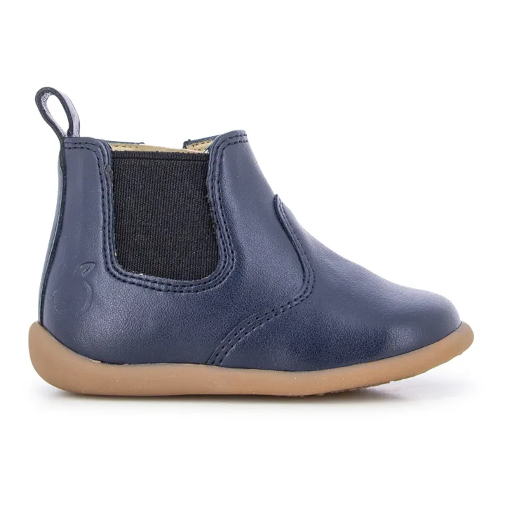 Jod Zip-Up Vegan Apple Leather Chelsea Boots | Navy blue- Product image n°0