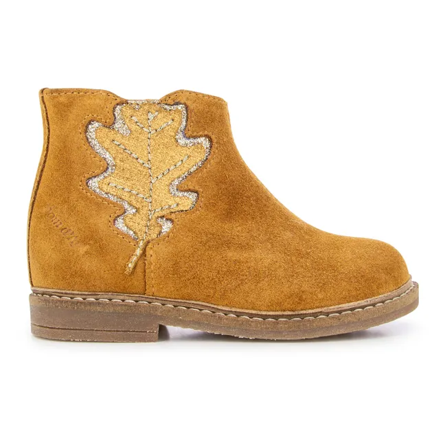 Retro Tree Zip Boots | Yellow Curry colour