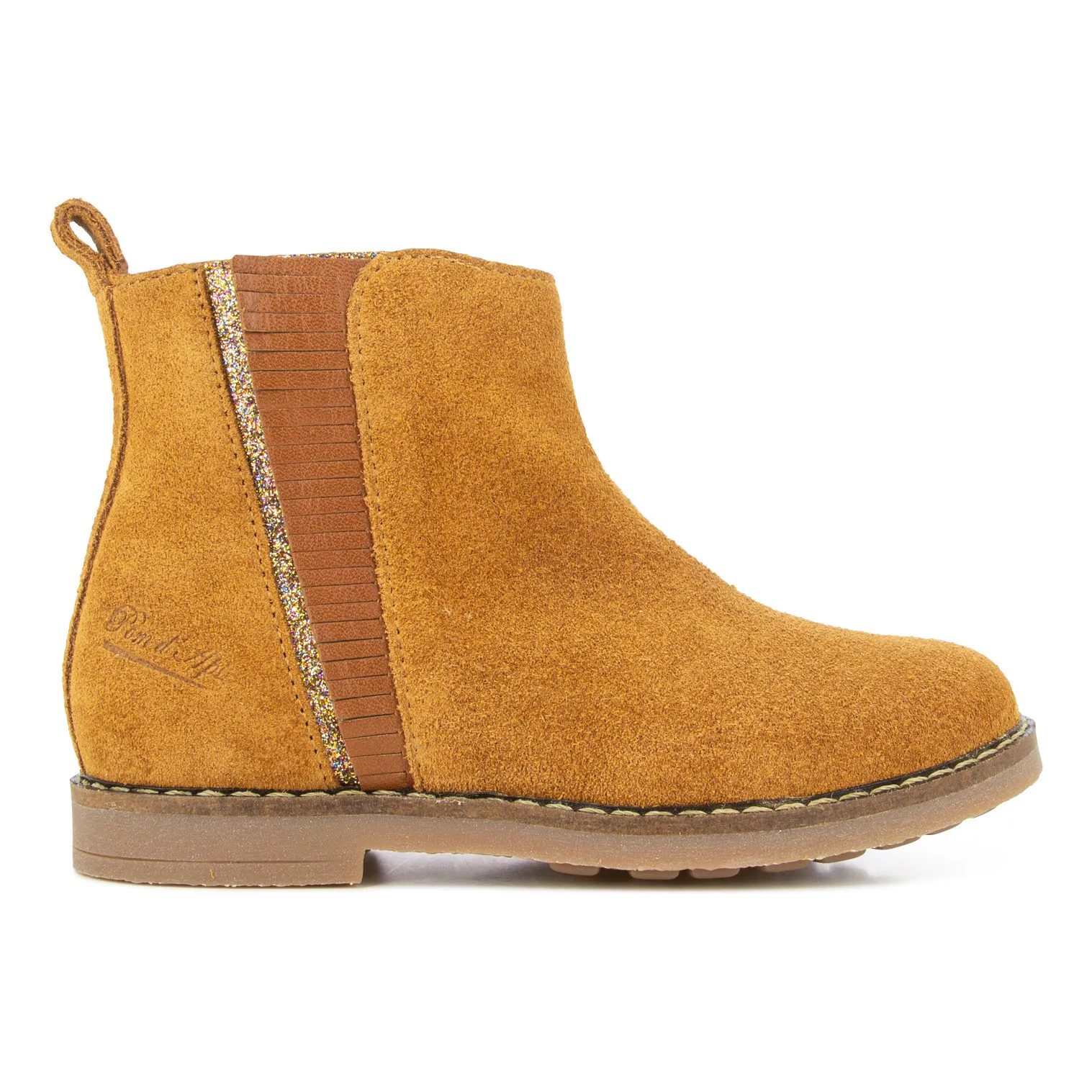 Pom D'api Yellow Curry Colour Trip Zip-Up Fringe Suede Boots