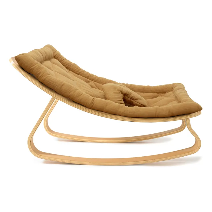 Levo Beech Wood Baby Bouncer | Camel- Product image n°3