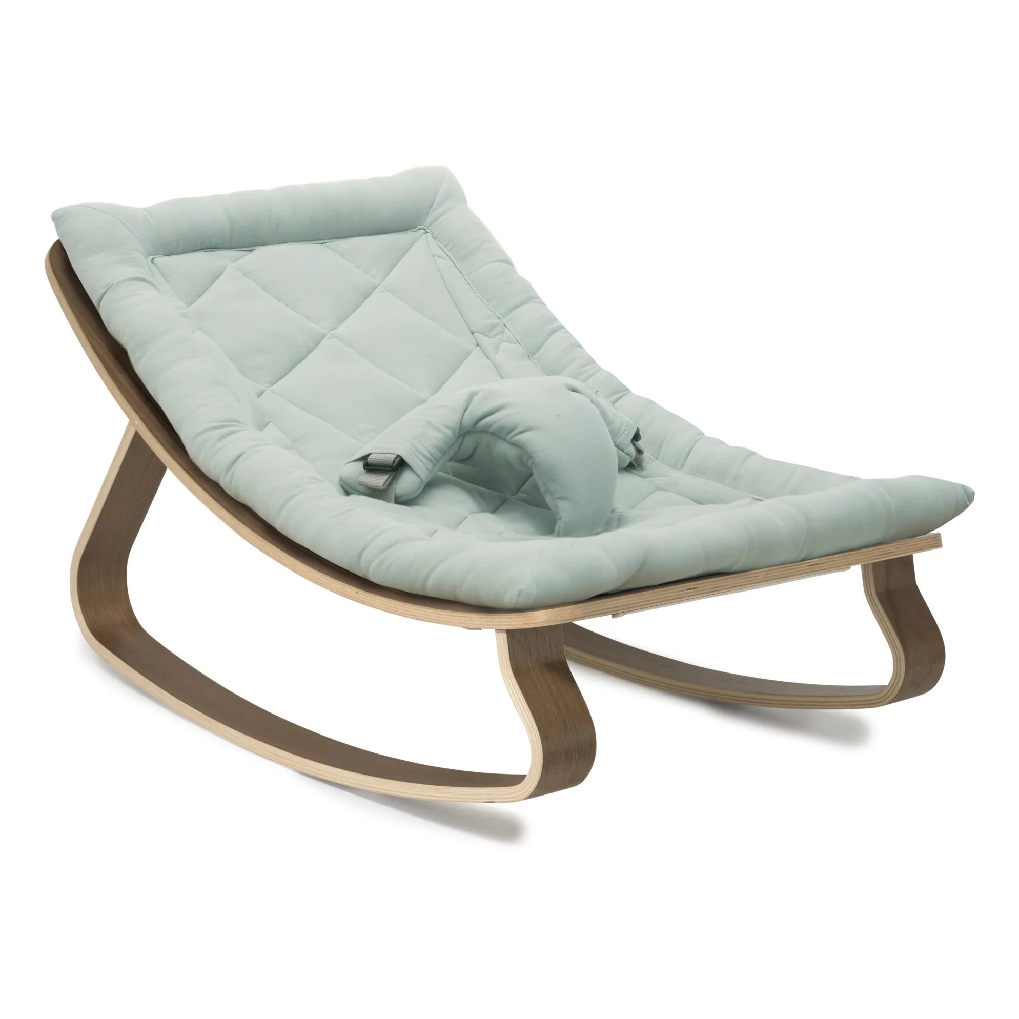 Charlie Crane Green Levo Walnut Baby Bouncer