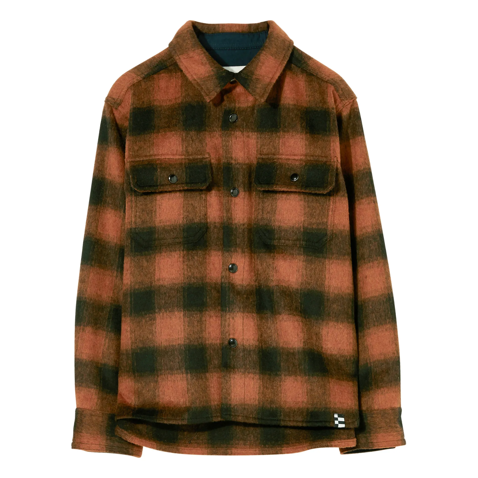 Finger In The Nose Unisex Brick Red New Dusk Checked Overshirt