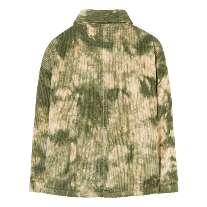 Camicia in velluto, a costine, modello: Magali | Verde militare- Immagine del prodotto n°5