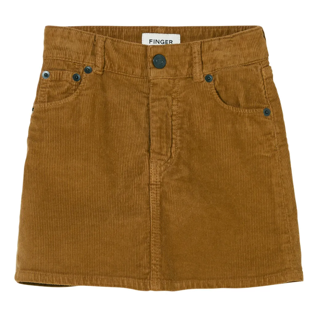 Finger In The Nose Camel Tory Corduroy Skirt