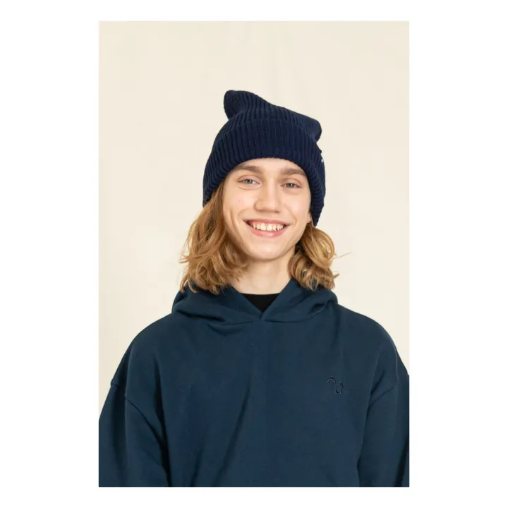 Bonnet Laine Merinos Brandon | Bleu marine- Image produit n°2