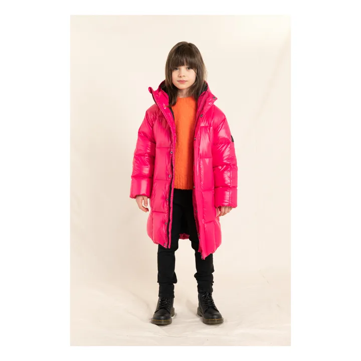 Snowlong Long Down Jacket | Fluorescent pink- Product image n°1