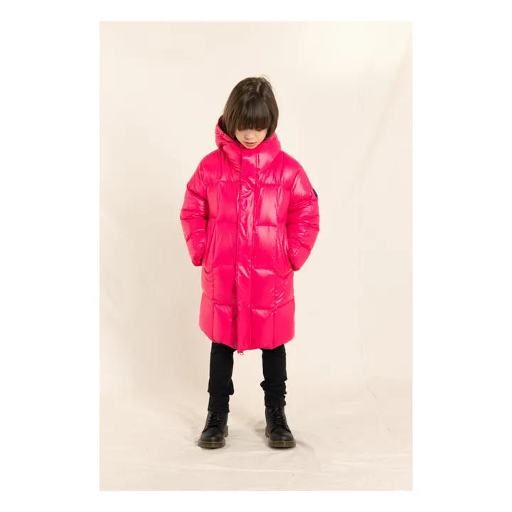 Snowlong Long Down Jacket | Fluorescent pink- Product image n°2