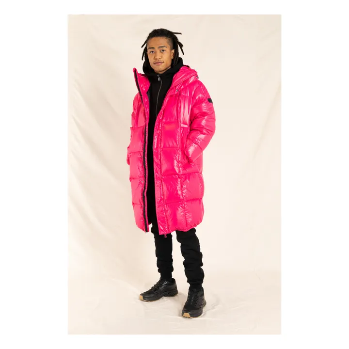 Snowlong Long Down Jacket | Fluorescent pink- Product image n°4