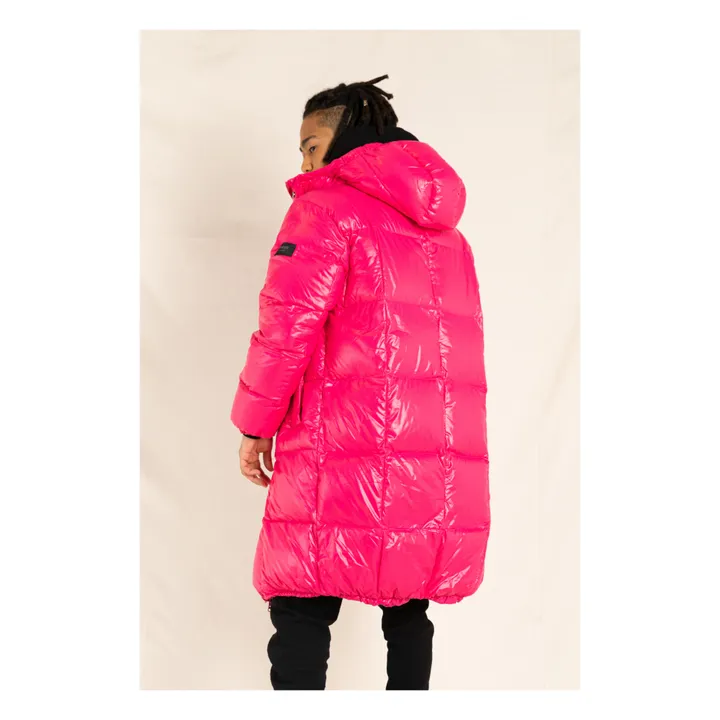 Snowlong Long Down Jacket | Fluorescent pink- Product image n°5