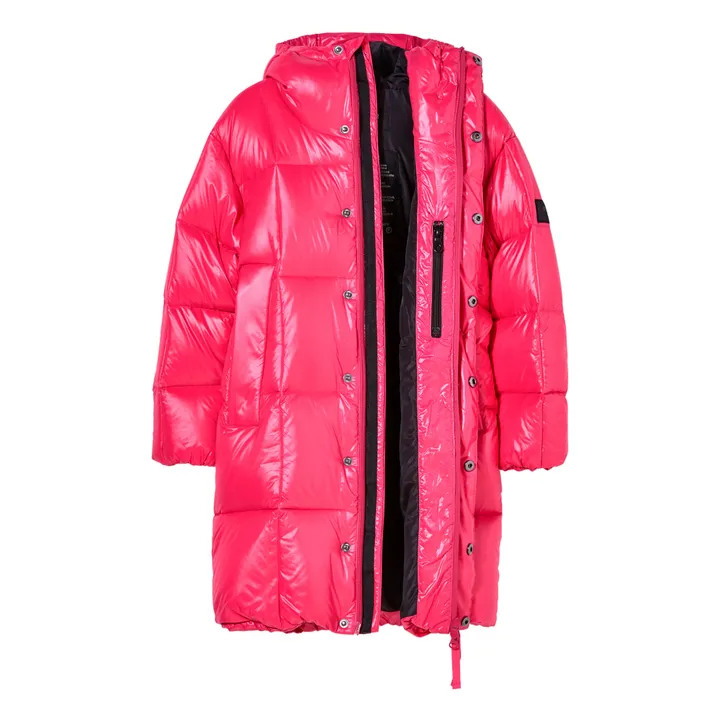 Snowlong Long Down Jacket | Fluorescent pink- Product image n°6