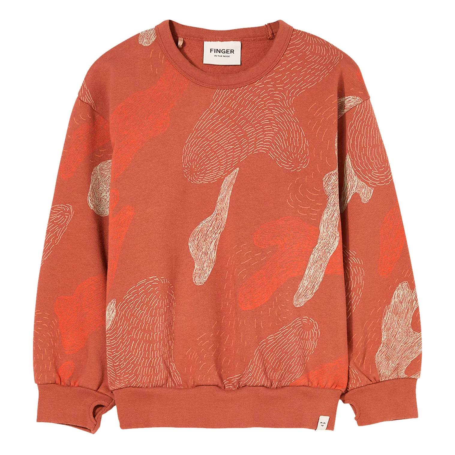 Finger In The Nose Unisex Brick Red Wind Camouflage Sweatshirt