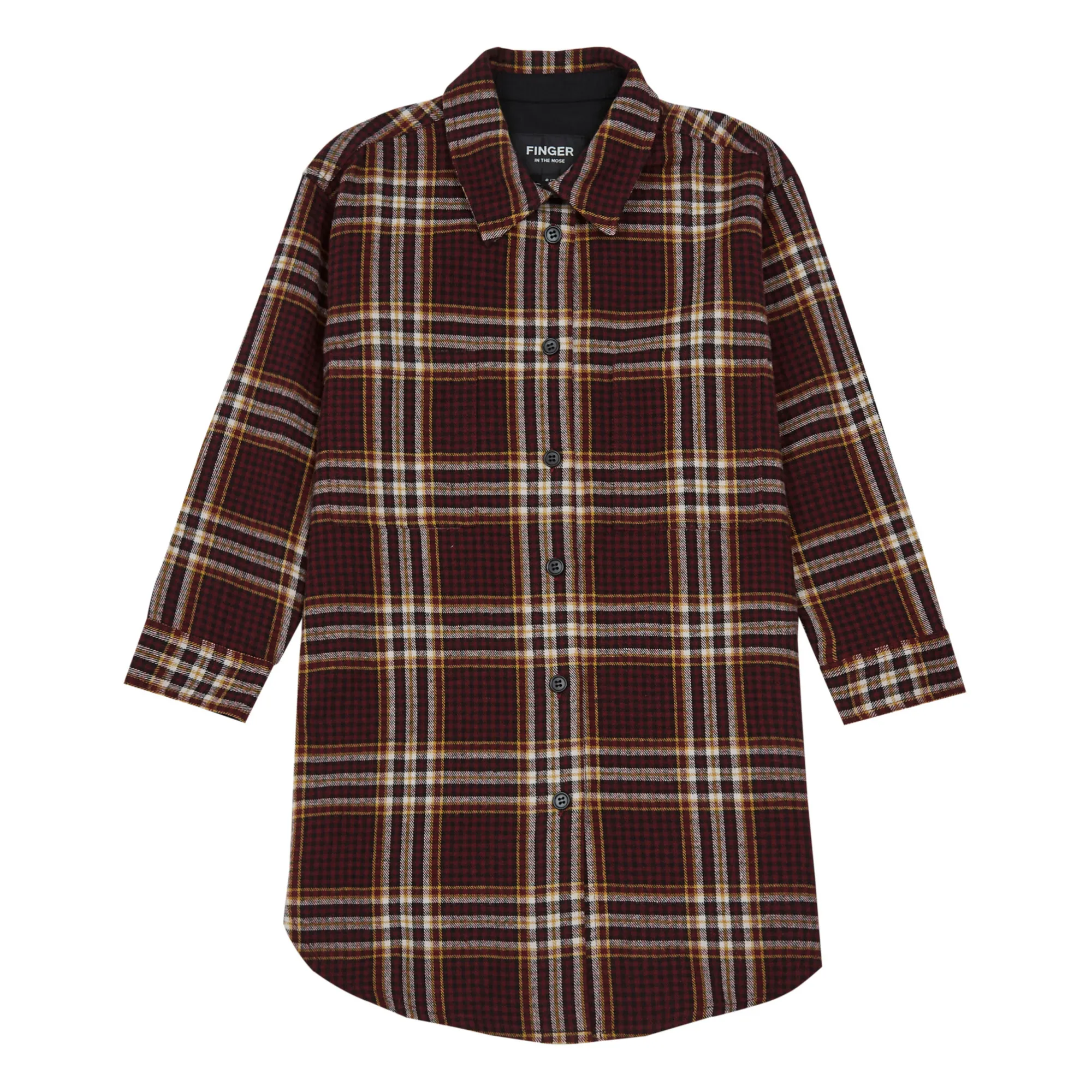 Finger In The Nose Burgundy Chloe Shirt Dress
