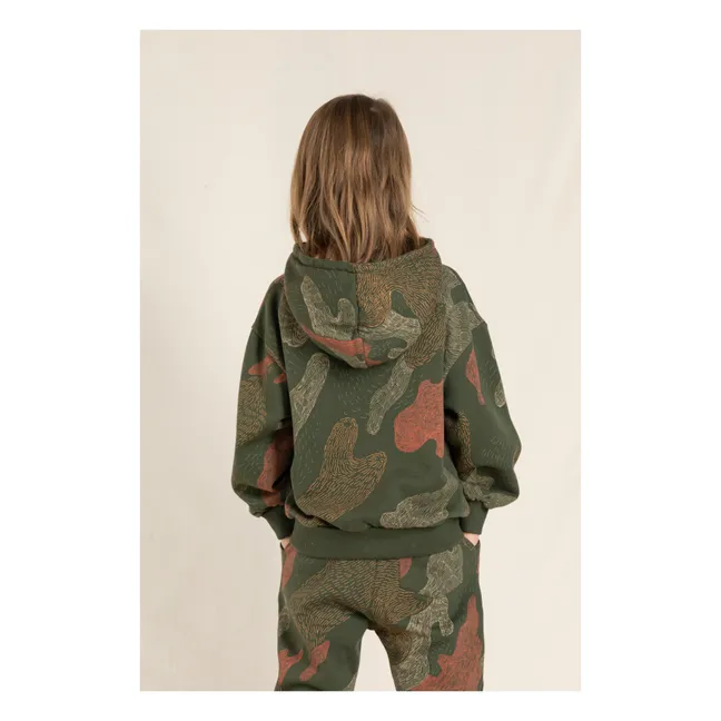 Sudadera con capucha de camuflaje Horst | Verde Kaki