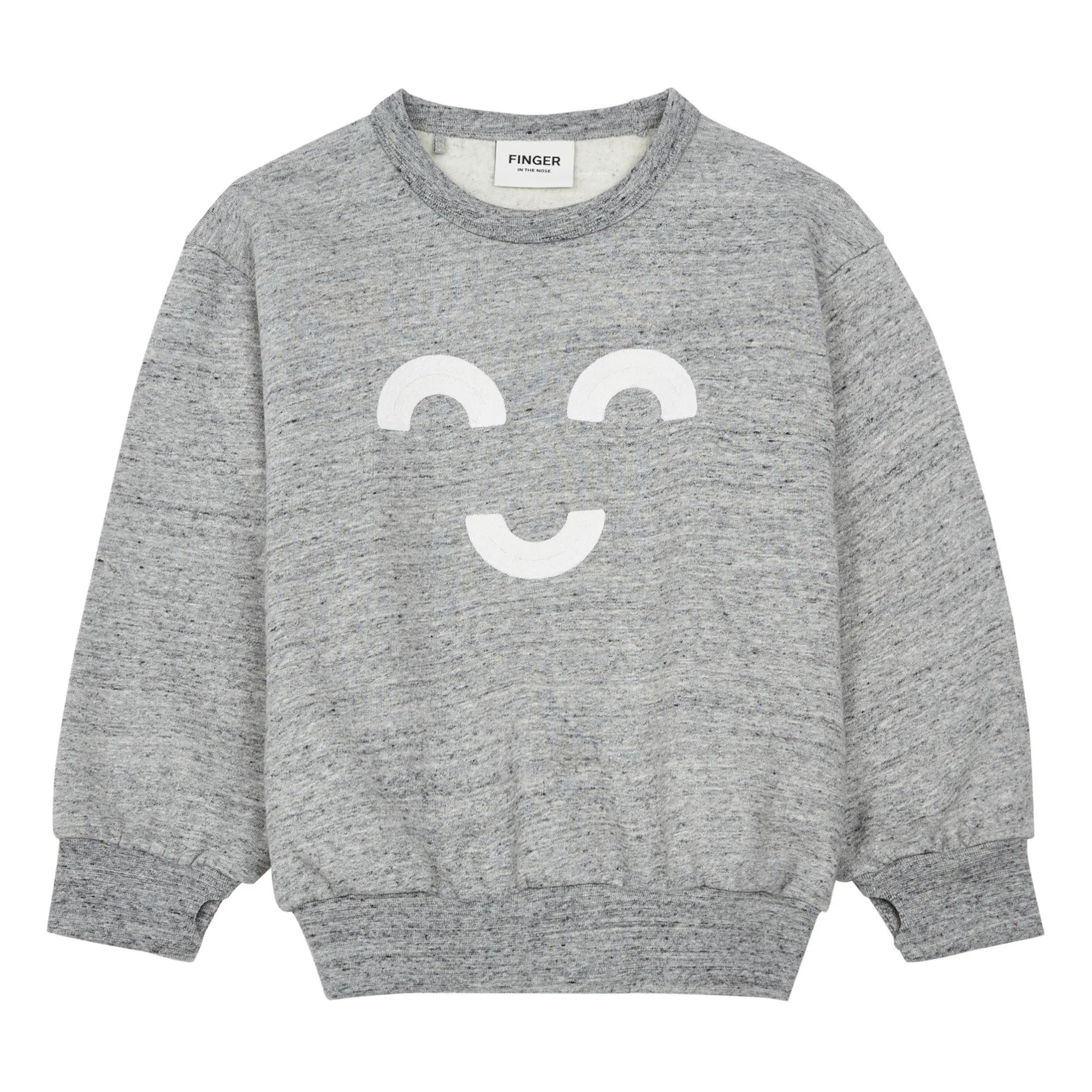 Finger In The Nose Unisex Light Grey Macaroni Wind Sweatshirt