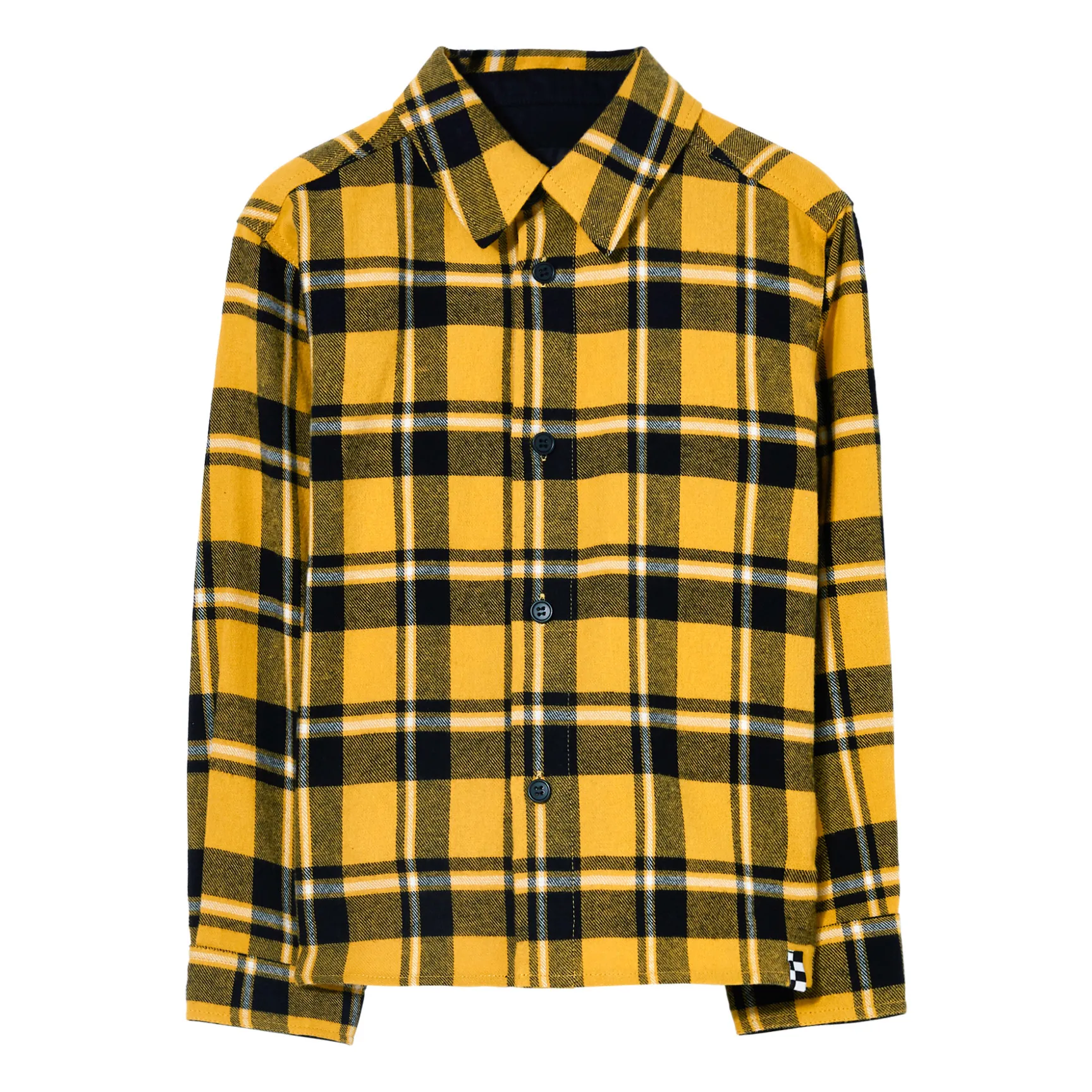 Finger In The Nose Unisex Yellow Dunkan Checked Shirt