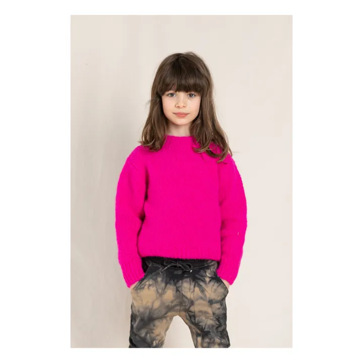 Pullover Merinowolle Lona | Neonrosa- Produktbild Nr. 1