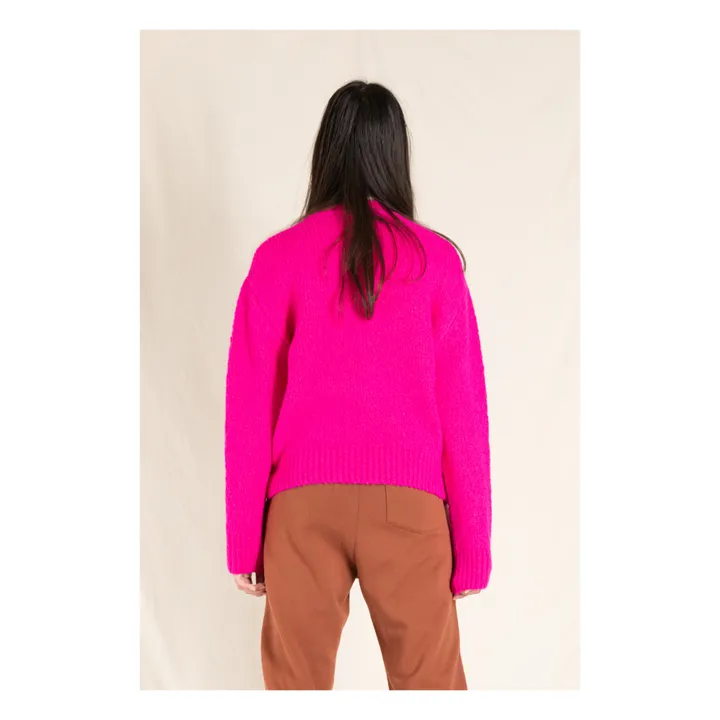 Pullover Merinowolle Lona | Neonrosa- Produktbild Nr. 4