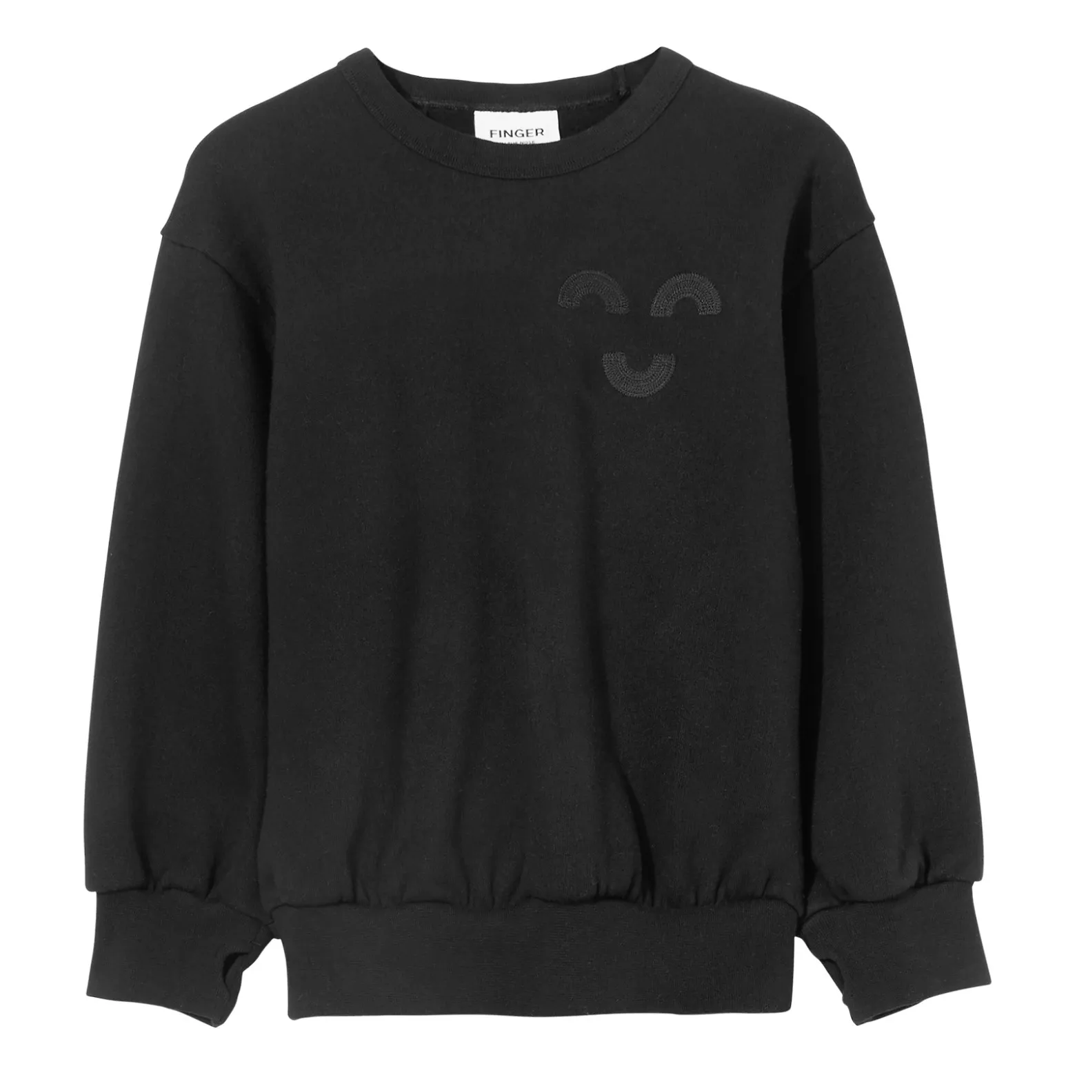 Finger In The Nose Unisex Black Loose Macaroni Wind Sweatshirt
