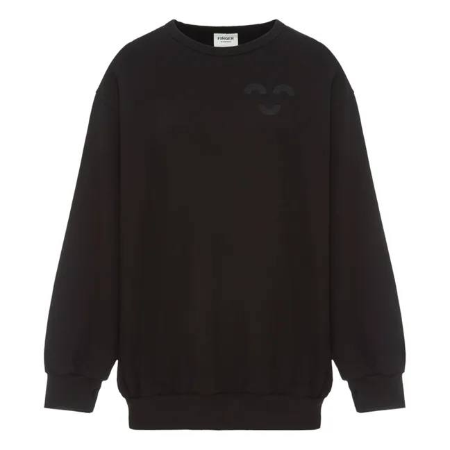 Sweat Loose Macaroni Wind | Noir