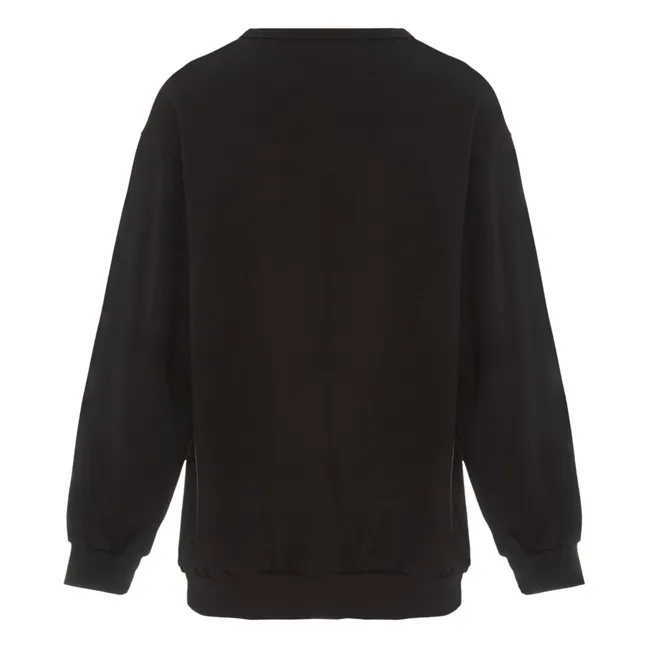Loose Macaroni Wind Sweatshirt | Black