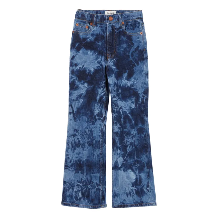 Jeans Flare Tie and Dye Solange | Blau- Produktbild Nr. 0