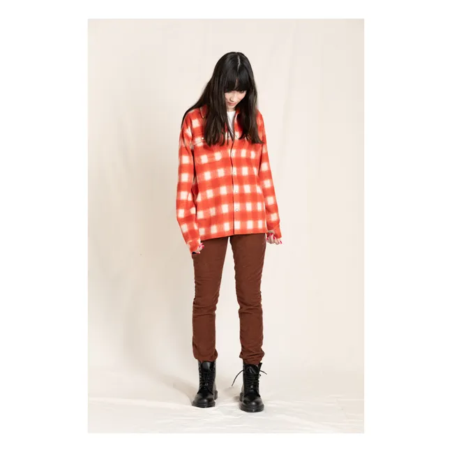 Skater Elastic Waist Corduroy Chino Trousers | Brown