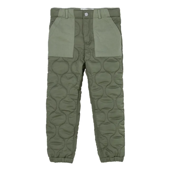 Alex Quilted Trousers | Khaki- Product image n°0