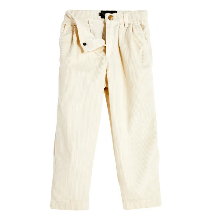Jeans Cropped, in velluto a costine, modello: Lucy | Blanc/Écru- Immagine del prodotto n°3