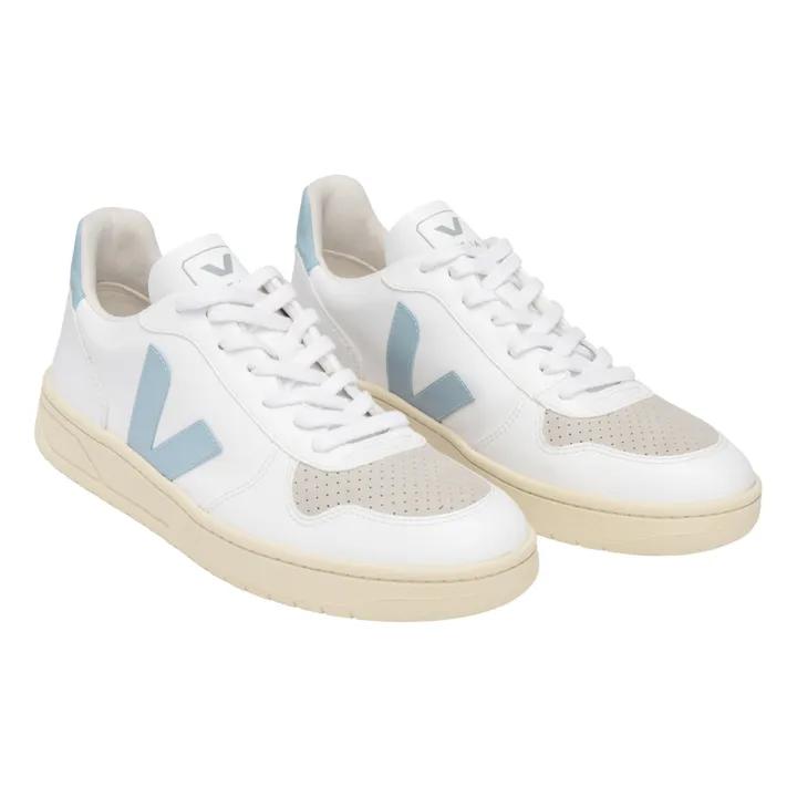 Vegan V-10 Laced Sneakers - Women’s Collection  | Light Blue- Product image n°1