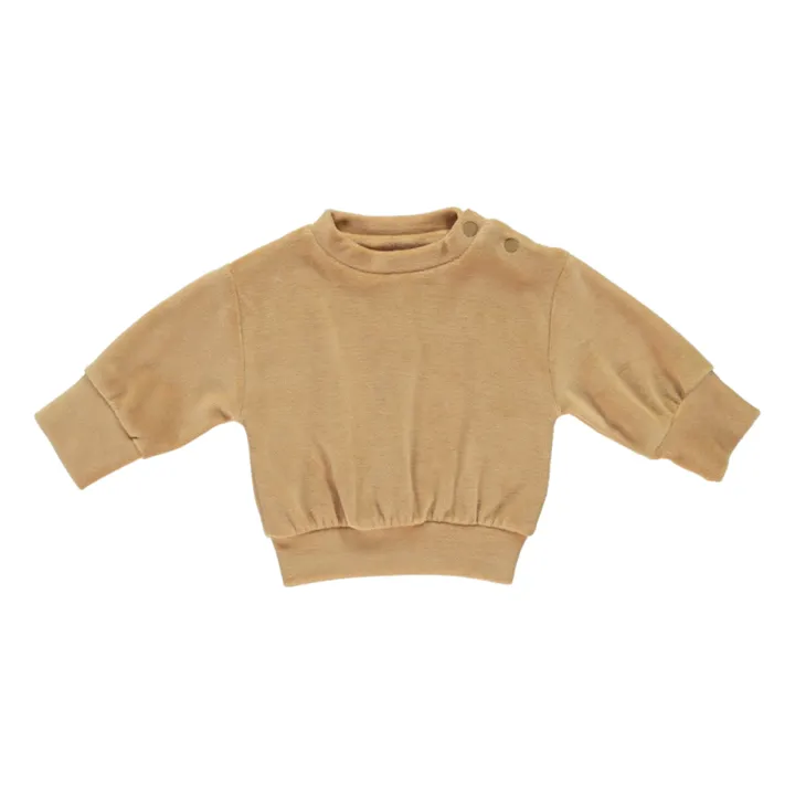 Cassandre Velvet Sweatshirt | Camel- Product image n°0