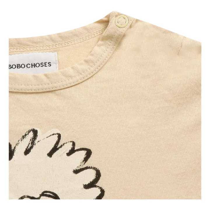 Camiseta de algodón orgánico Mascota Bebé | Beige- Imagen del producto n°1