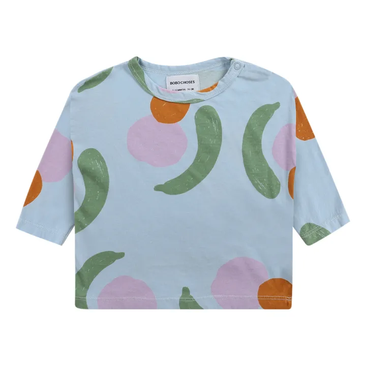 Fruits Organic Cotton Baby T-shirt | Light blue- Product image n°0