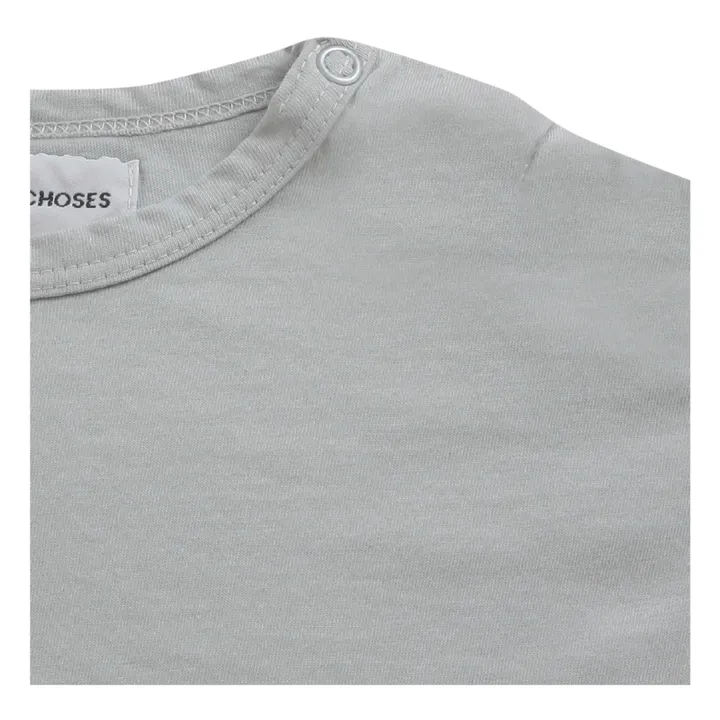 Camiseta de algodón orgánico Lombriz Bebé | Gris Claro- Imagen del producto n°2