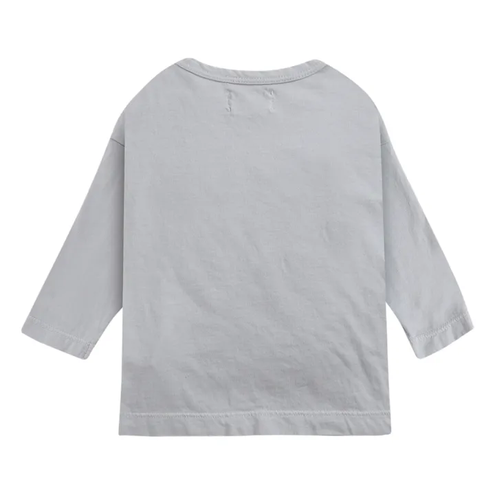Camiseta de algodón orgánico Lombriz Bebé | Gris Claro- Imagen del producto n°3