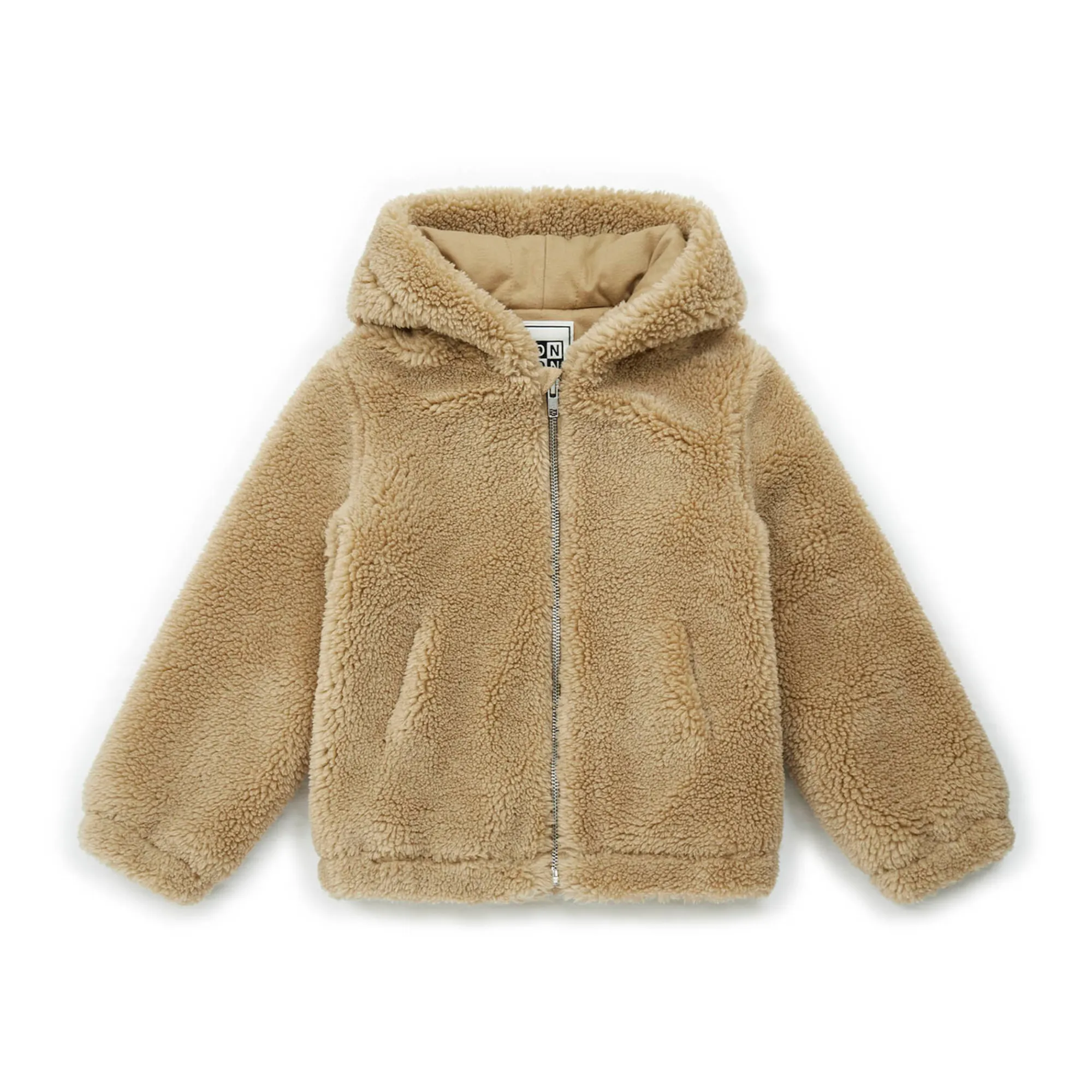 Bonton Camel Tirolesa Faux Fur Jacket