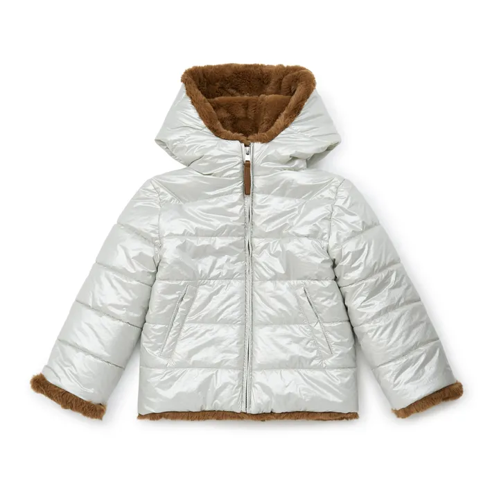 Darry Fur-Lined Down Jacket | Silver- Product image n°0