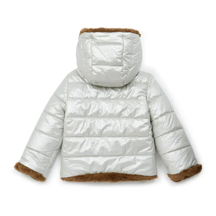Darry Fur-Lined Down Jacket | Silver- Product image n°1