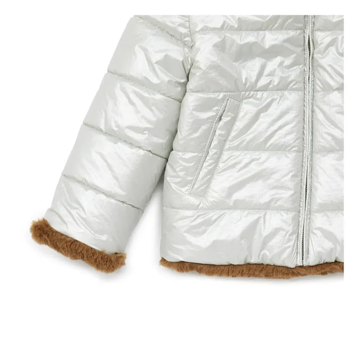 Darry Fur-Lined Down Jacket | Silver- Product image n°2