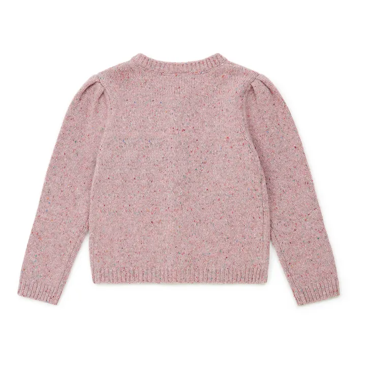 Cárdigan de lana torcida | Rosa color natural- Imagen del producto n°2