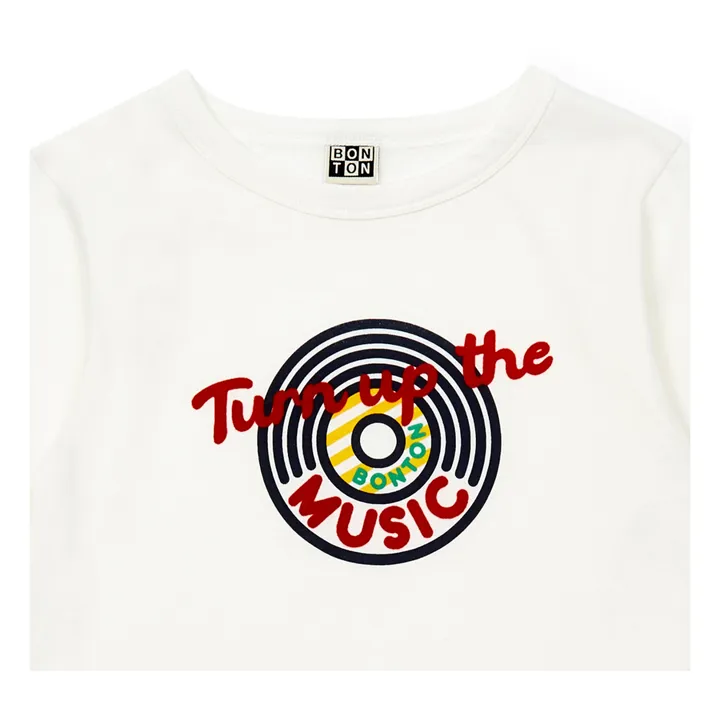 Organic Cotton Music T-shirt | Ecru- Product image n°2