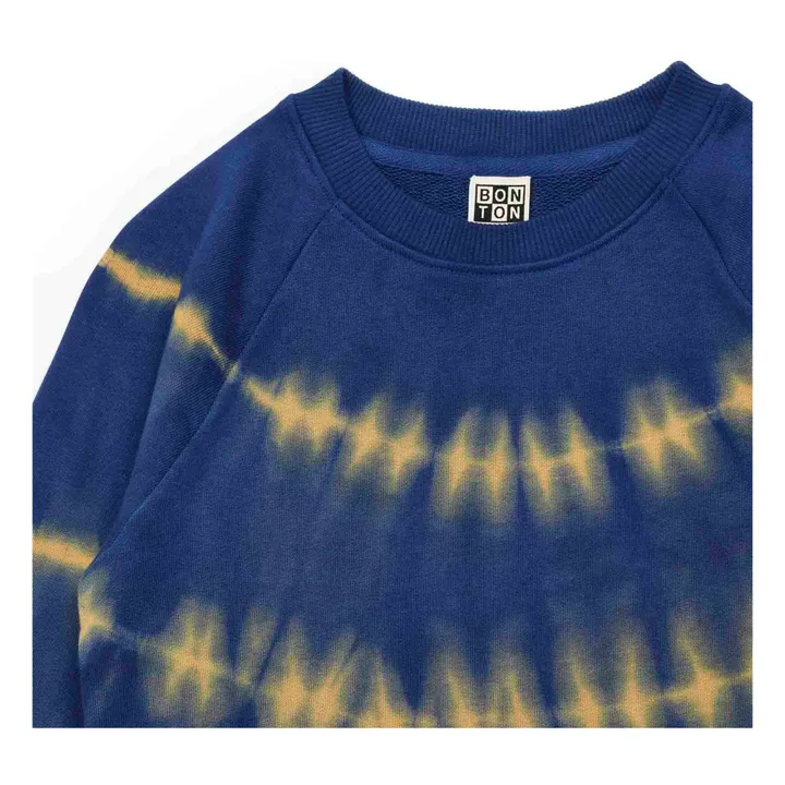 Sweat Coton Bio Tie And Dye | Blu marino- Immagine del prodotto n°1
