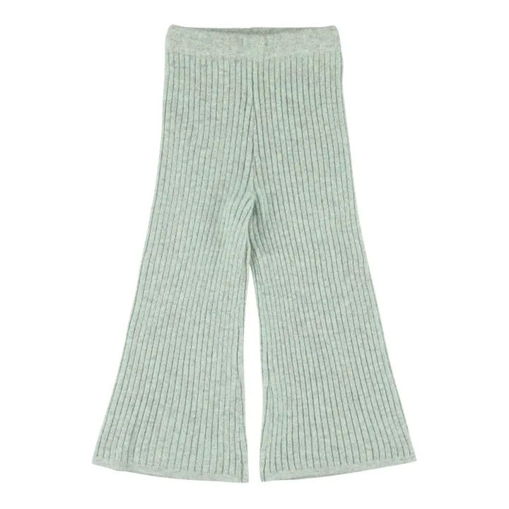 Ona Ribbed Trousers | Green water- Product image n°0