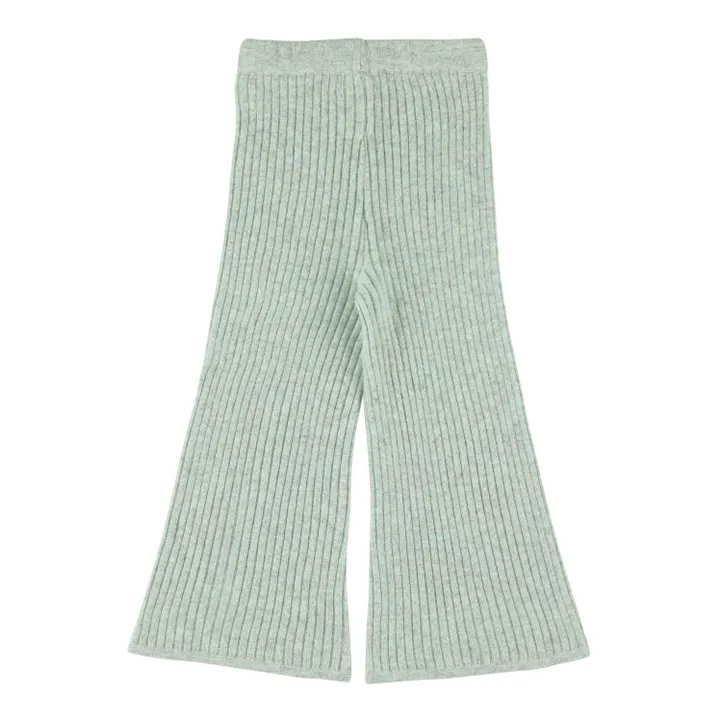Ona Ribbed Trousers | Green water- Product image n°1