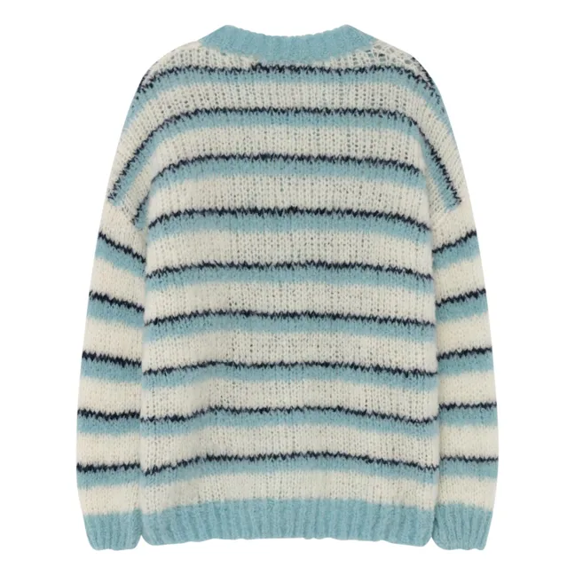 Jersey de lana a rayas Toucan | Azul Cielo