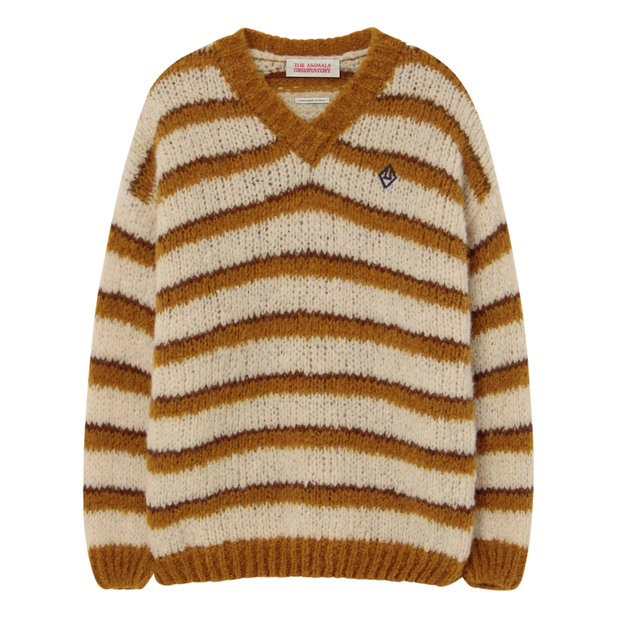 The Animals Observatory Camel Toucan Striped Woollen Jumper