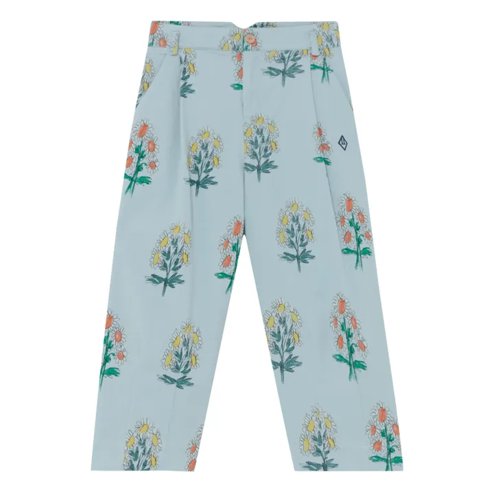 Emu Floral Wide-Legged Trousers | Light blue- Product image n°0
