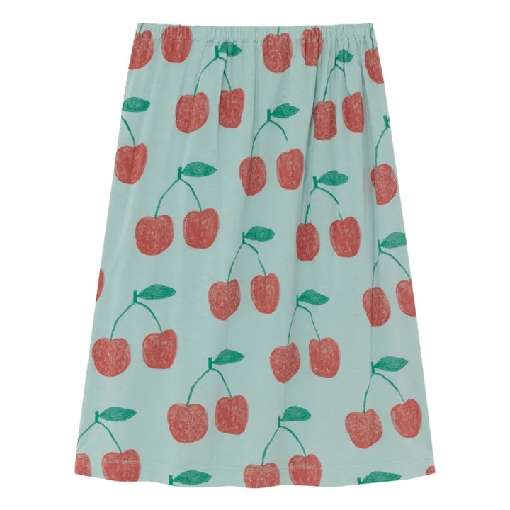 Ladybug Long Jersey Cherry Skirt | Blue- Product image n°0