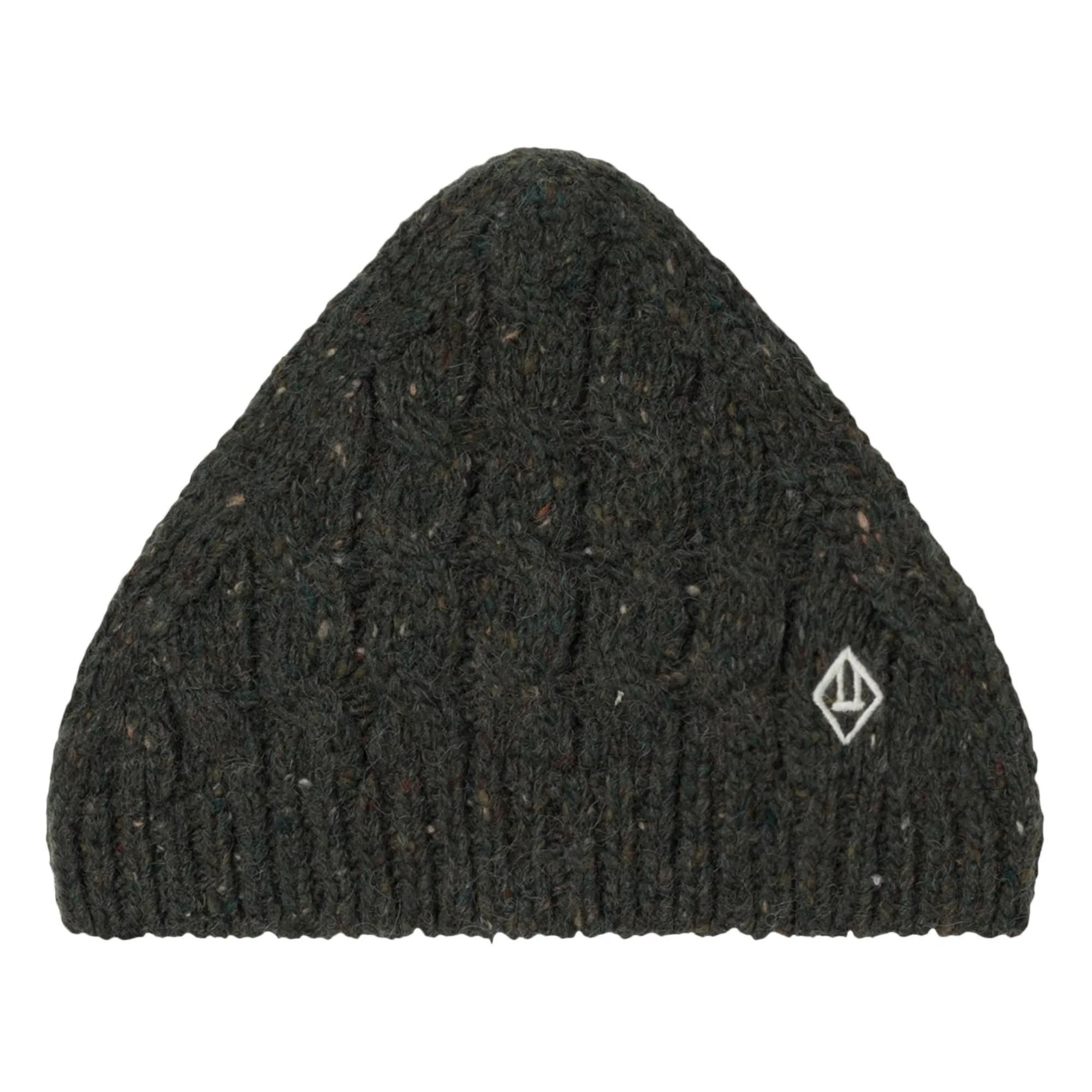 The Animals Observatory Charcoal Grey Pony Wool And Alpaca Cable Knit Beanie