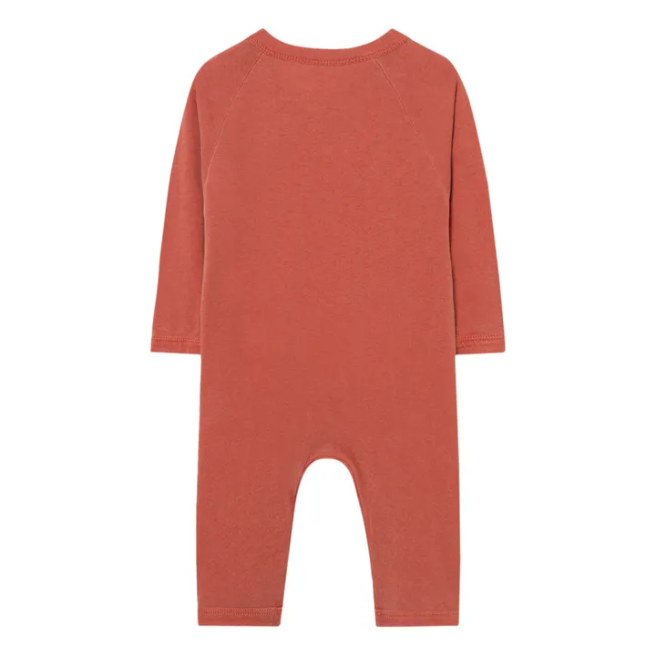 Owl Jersey Jumpsuit | Faded red- Product image n°1